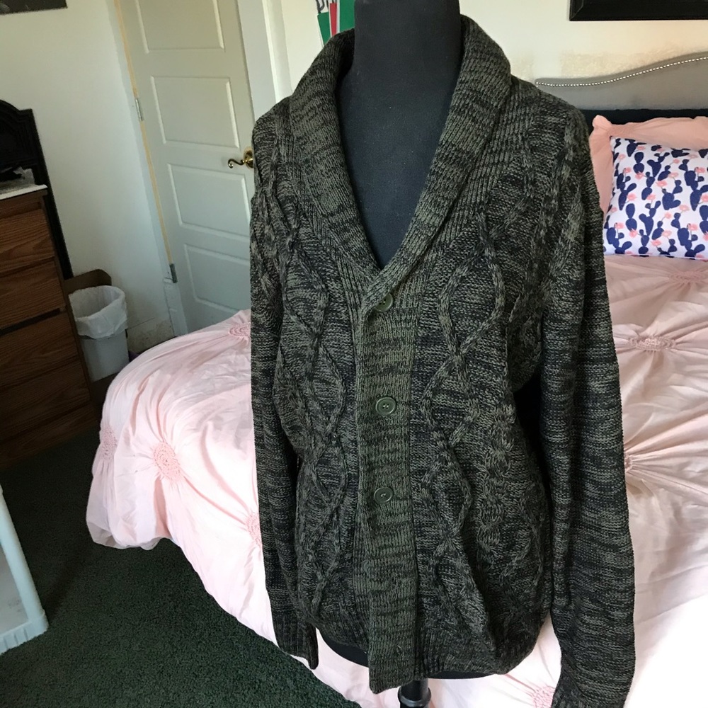 Carbon Button Up Sweater